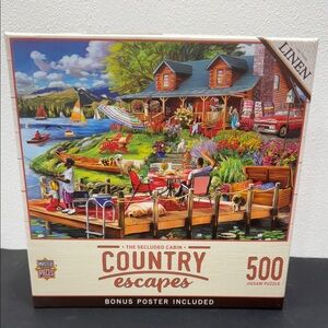 Master Pieces 500 Piece Jigsaw Puzzle Country Escapes The Secluded Cabin